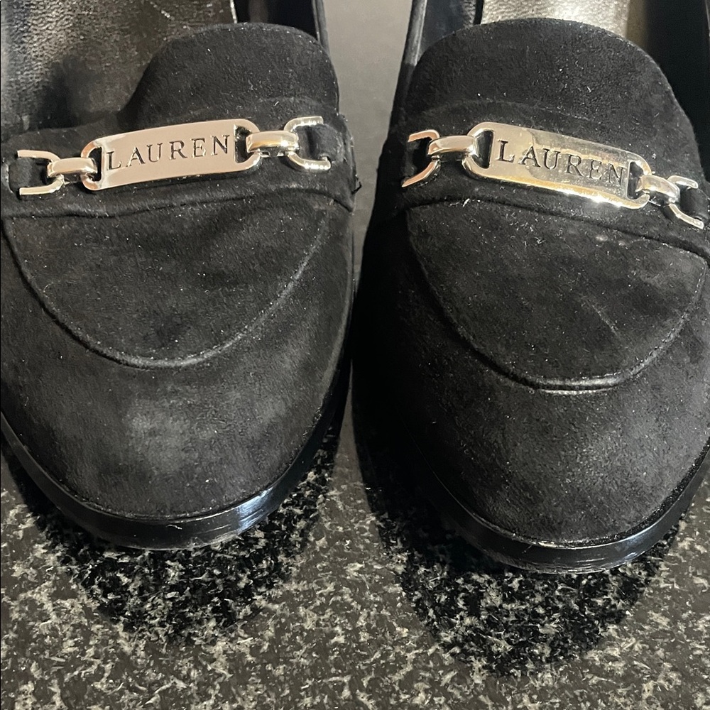 Polo by Ralph Lauren Black Heels 3.5in with Silver Accent - Picture 10 of 11